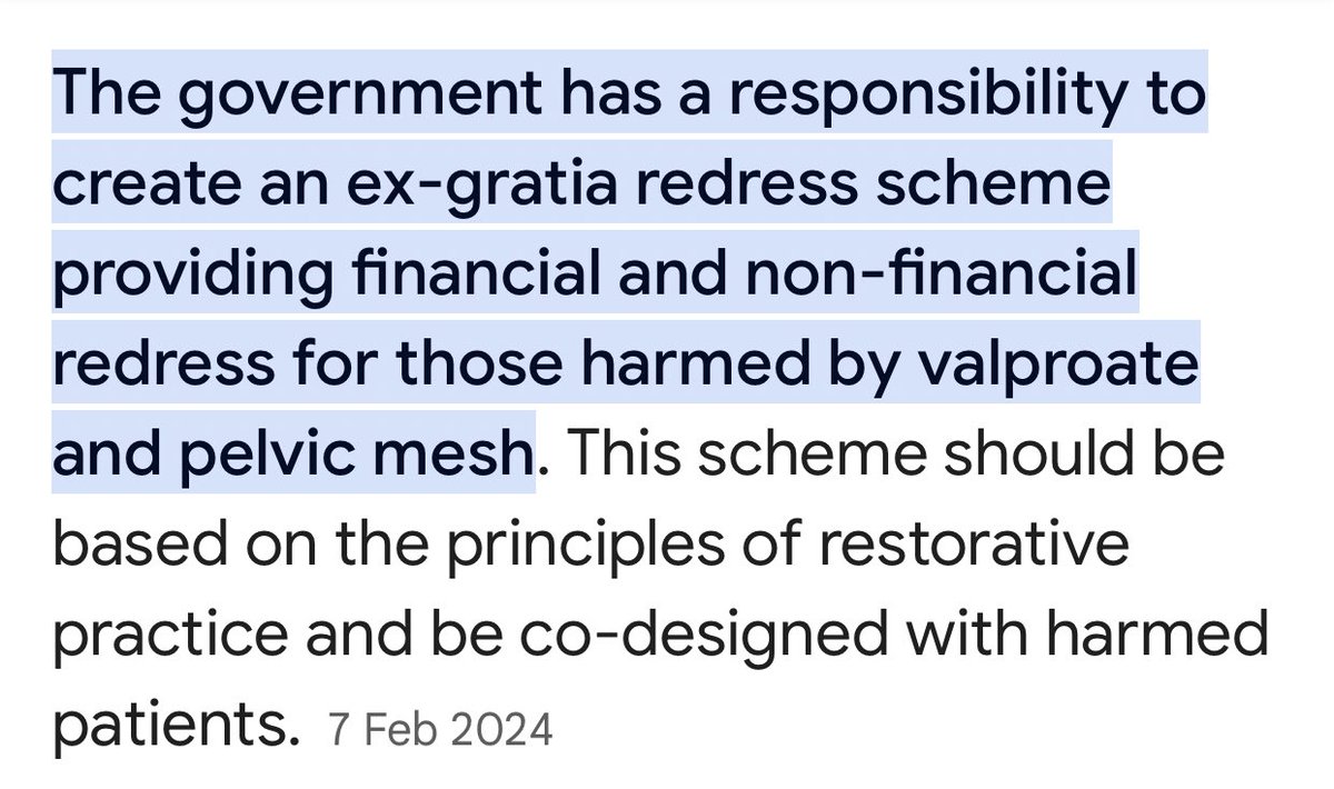 SusanMorgan19's tweet image. The Hughes Report 

The Independent Medicines and Medical Devices Safety Review, (#IMMDS) published in July 2020, highlighted the scale of #avoidableharm related to three medical interventions: hormone pregnancy tests, (#primodos) #sodiumvalproate and #pelvicmesh implants. 
One…
