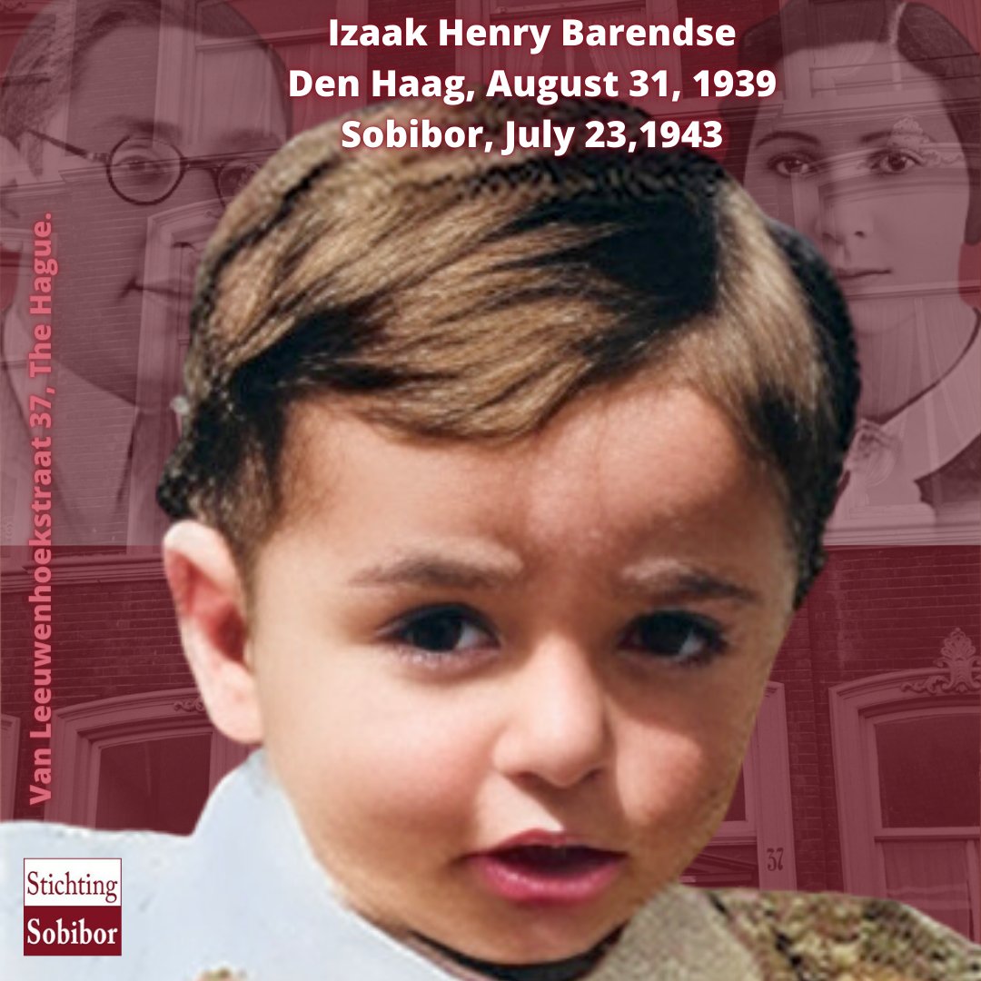 Sticht_Sobibor's tweet photo. Izaak Henry Barendse was the youngest child in the family of Heintje van Creveld ( b. April 10, 1910) and Willem Barendse ( b. March 10, 1913). He had two older sisters. Izaak was born on August 31, 1939. The family lived at Van Leeuwenhoekstraat 37 in The Hague. His father was a merchant. 
Izaak arrived with his parents in Westerbork on July 15, 1943. A few days later they were deported to #Sobibor. Upon arrival on July 23, 1943, they were murdered. Izaak was 3 years old. His sisters Esje Stella (1937) & Grietje (1938) survived WW2.