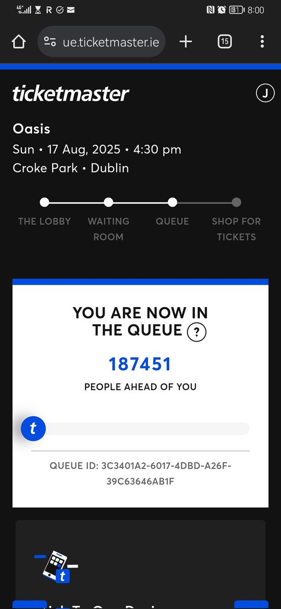 Will be in this Ticketmaster queue so long, I'm starting to think Oasis might actually reunite, split up again, and then reunite again before I get these tickets#Oasis #Oasis25 #oasisreunion
