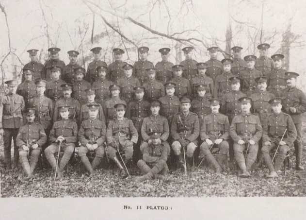 REMEMBERING THE POMPEY PALS, 14TH BATTALION HAMPSHIRE REGIMENT, 1ST PORTSMOUTH: Number Ten and Eleven Nine Platoon pictured early 1916, prior to embarking for the Western Front.
#PompeyPalsRemember
#pompeyremembers
#neverforgotten
#hampshire 
#Portsmouth 
#neverforgotten 
#WW1