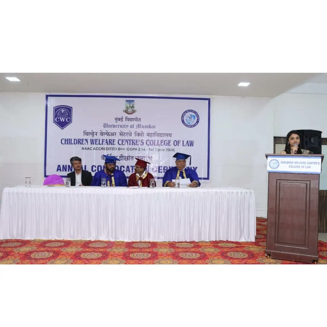cwc_law's tweet photo. Children Welfare Centre's College Of Law Organized Convocation Ceremony 🎓For the graduated students of the T.Y.LL.B &amp; 5th Year B.A.LL.B of the academic year(2022-23) Congratulations on your graduation and best wishes for your next adventure ✨⚖️🎓 https://t.co/XYYyVbJISW