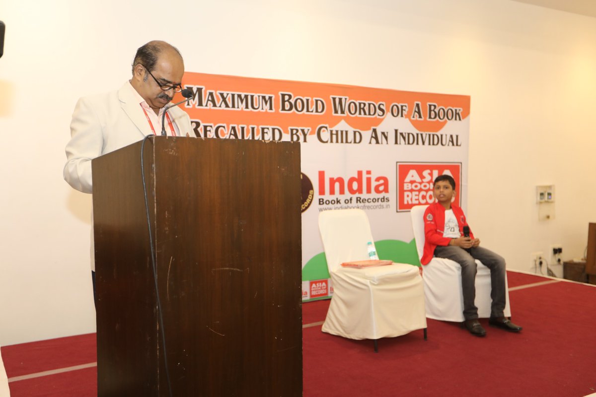 indiabookrecord's tweet image. Shivansh Kumar Masram set a record for recalling the &apos;Maximum Bold Words of a Book by a Child,&apos; flawlessly remembering bold words from pages 1 to 100 !
#IBR #MemoryMaster #Recall #RecordBreaker #IndiaBookofRecords #YoungGenius #FocusGoals #Identifying #Record #BookwormVibes