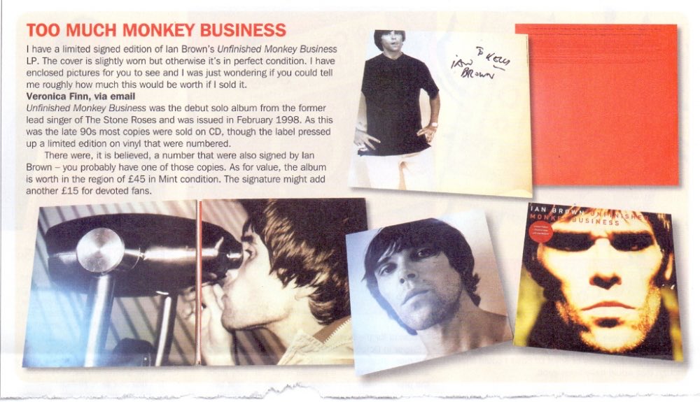 sosallycinnamon's tweet photo. Ian Brown article in 1st December 2018 issue of Record Collector https://t.co/7pdj3ayeuB