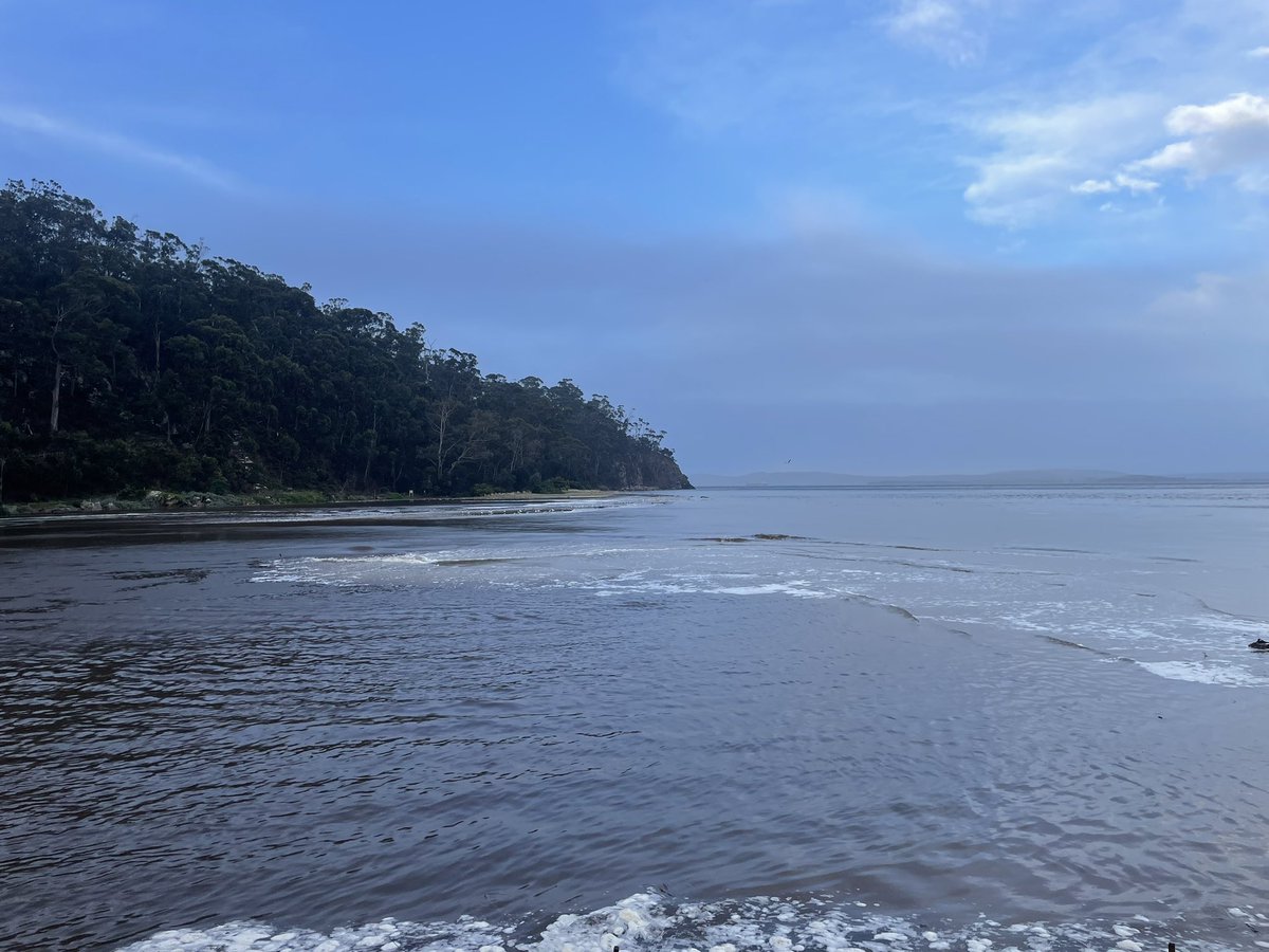 Wheres’s the beach?? In 27 years of living at Kingston Beach I’ve never seen it disappear! The confluence of a winter deluge &amp; high L and H tides! 💦 💦💦💦#extremeweathercontinues #kingborough