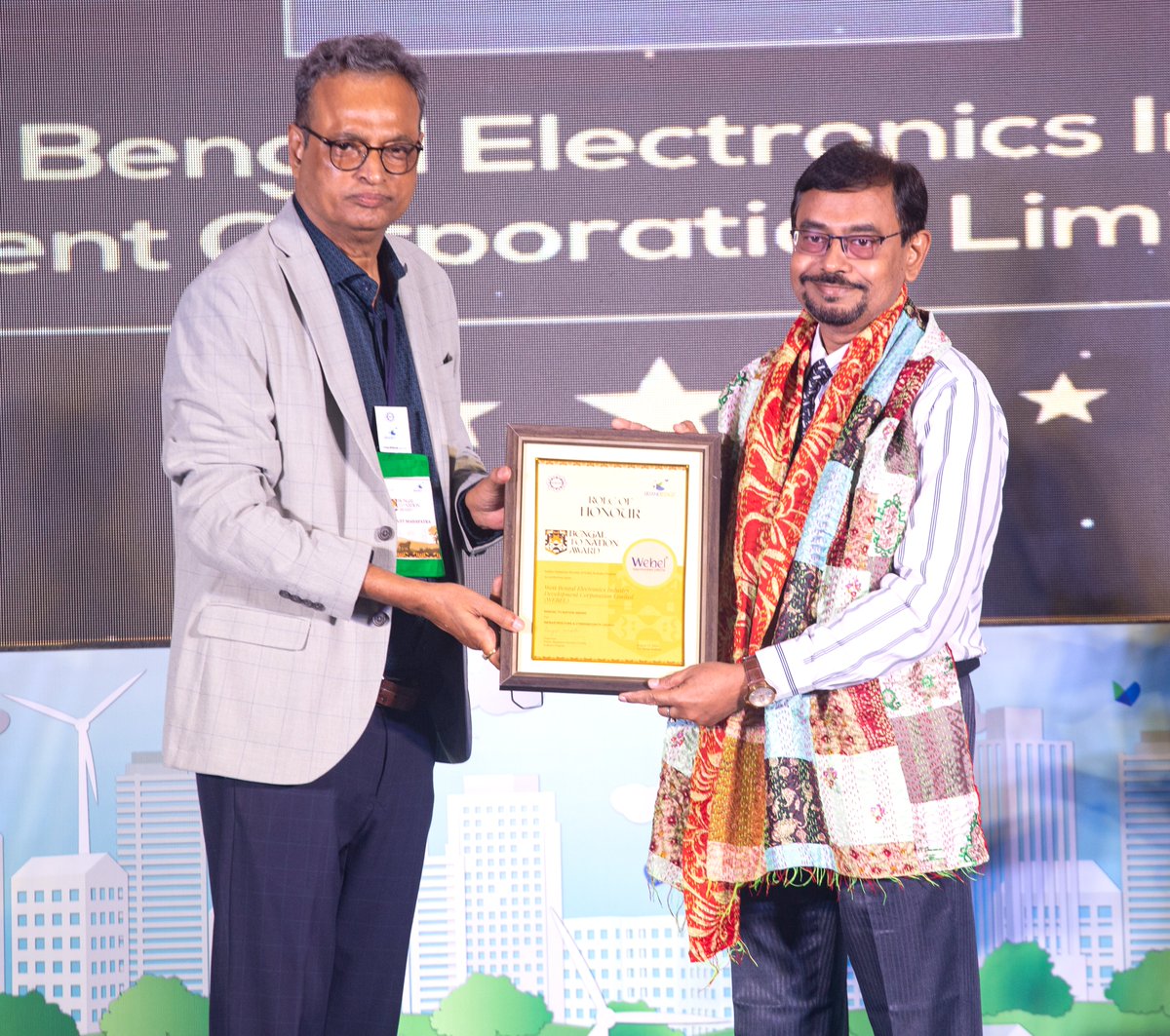 Webel has been bestowed with the esteemed Bengal to Nation Award for Pillars of Engineering Excellence at the prestigious BrandEdge 2024 event! This distinguished honour was presented by Soumyajit Mahapatra.