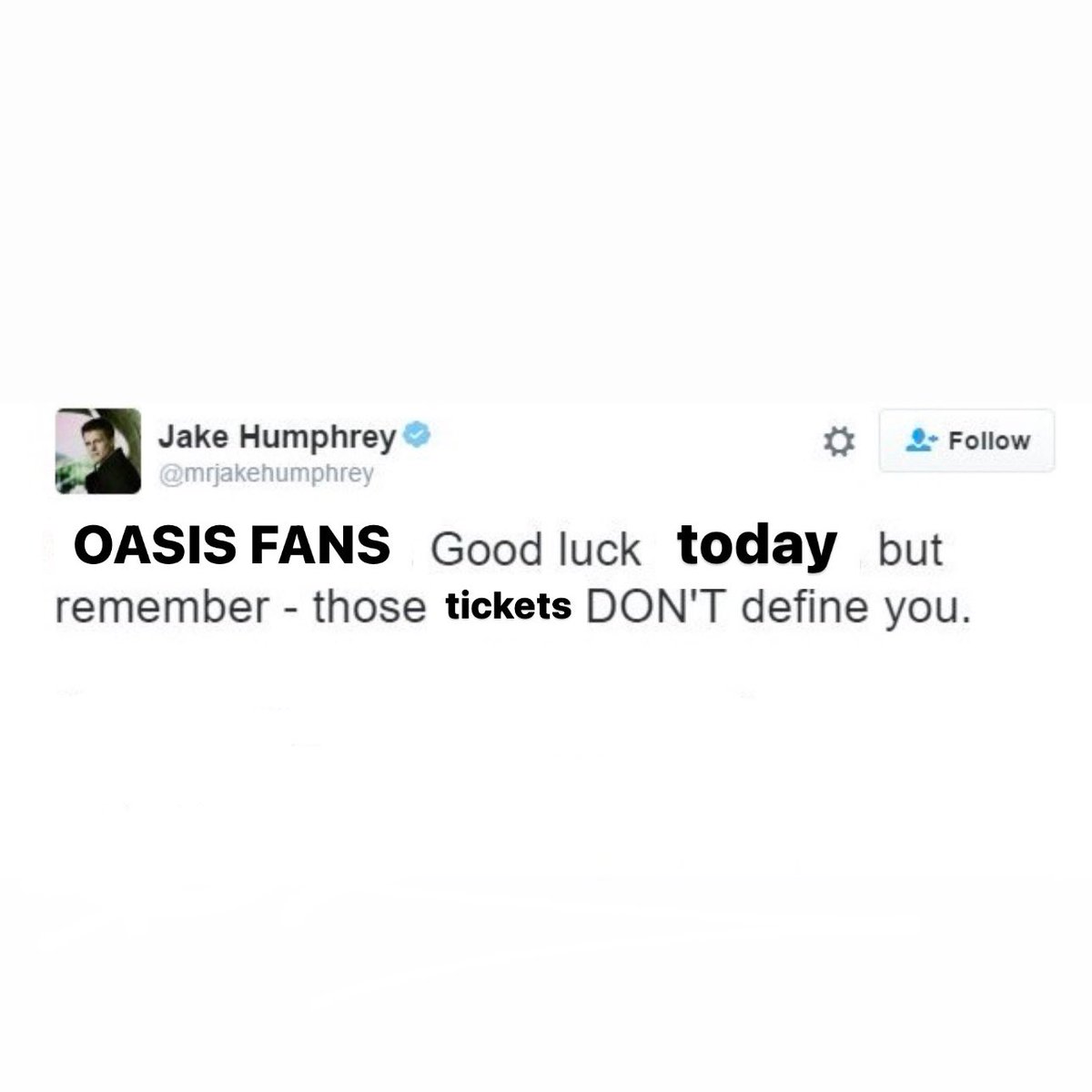 Just remember everyone!! 🙏🏼 #Oasis25