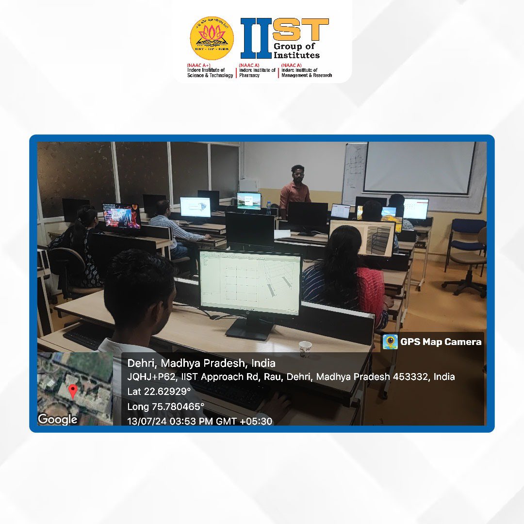 IISTIndore's tweet photo. Our final year #BTech Civil Engineering students have successfully completed a 45-hour intensive training on “Structural Design using #ETABS,” honing their skills and deepening their practical knowledge. 
📍 Location: IIST, Indore, Madhya Pradesh
🗓️ Date: 13/07/24 https://t.co/xZFFzwxhat