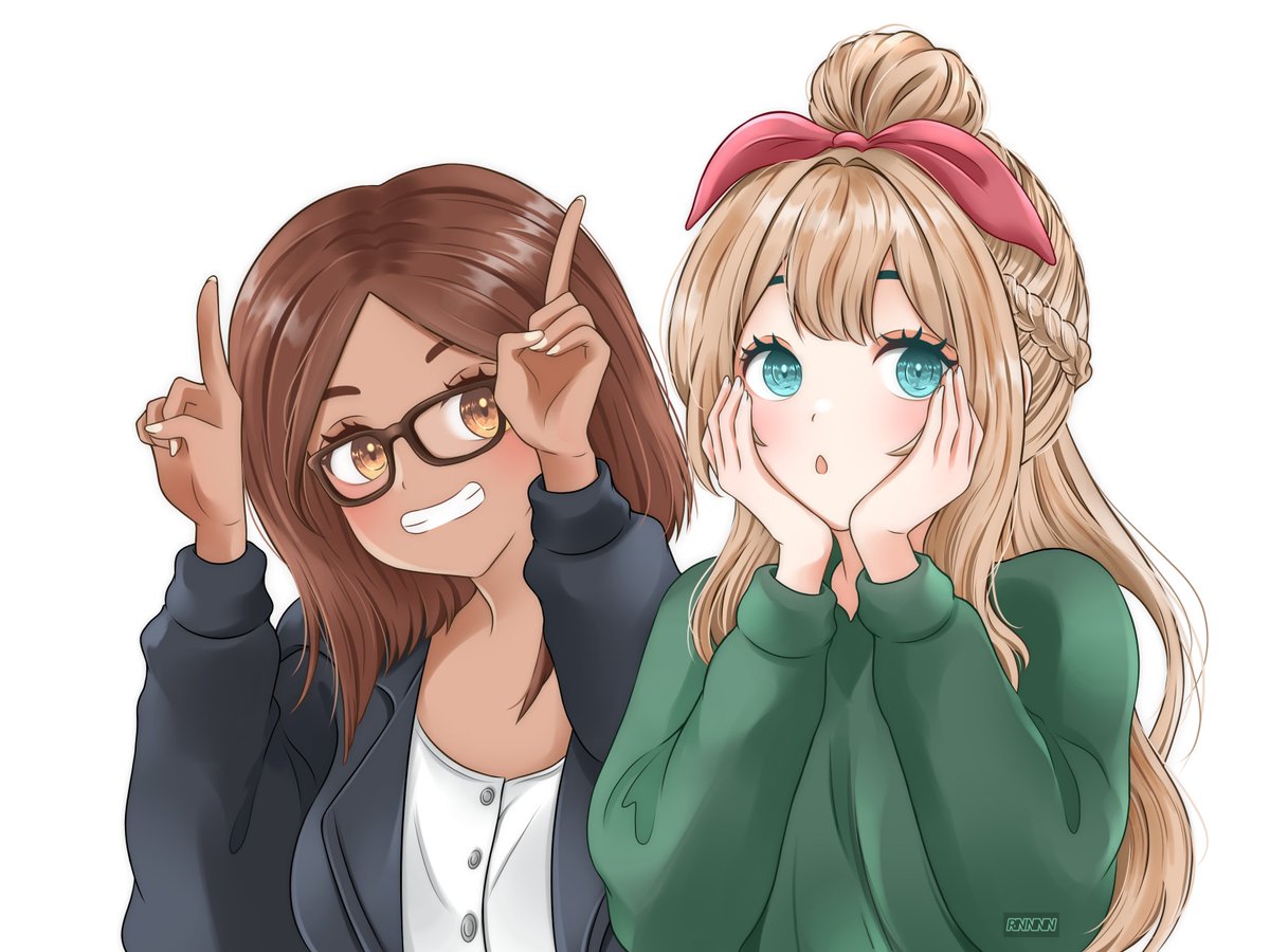 WHY ARE WE SO CUTE AHHHHH 🩷💚

Commission W <a href="/asleepybeautyy/">Ellie💙🌊Sleepy Princess</a> :3 

🎨By <a href="/eleventwo_ll/">RNNNN ( commission closed )</a>