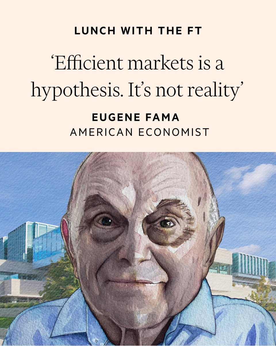 'All of economics is a behavioural science. The difference is whether you think the behaviour is irrational or rational.'

The giant of modern finance discusses the wisdom of crowds and locking horns with the investment industry – over Lunch with the FT: on.ft.com/4g3OhM6