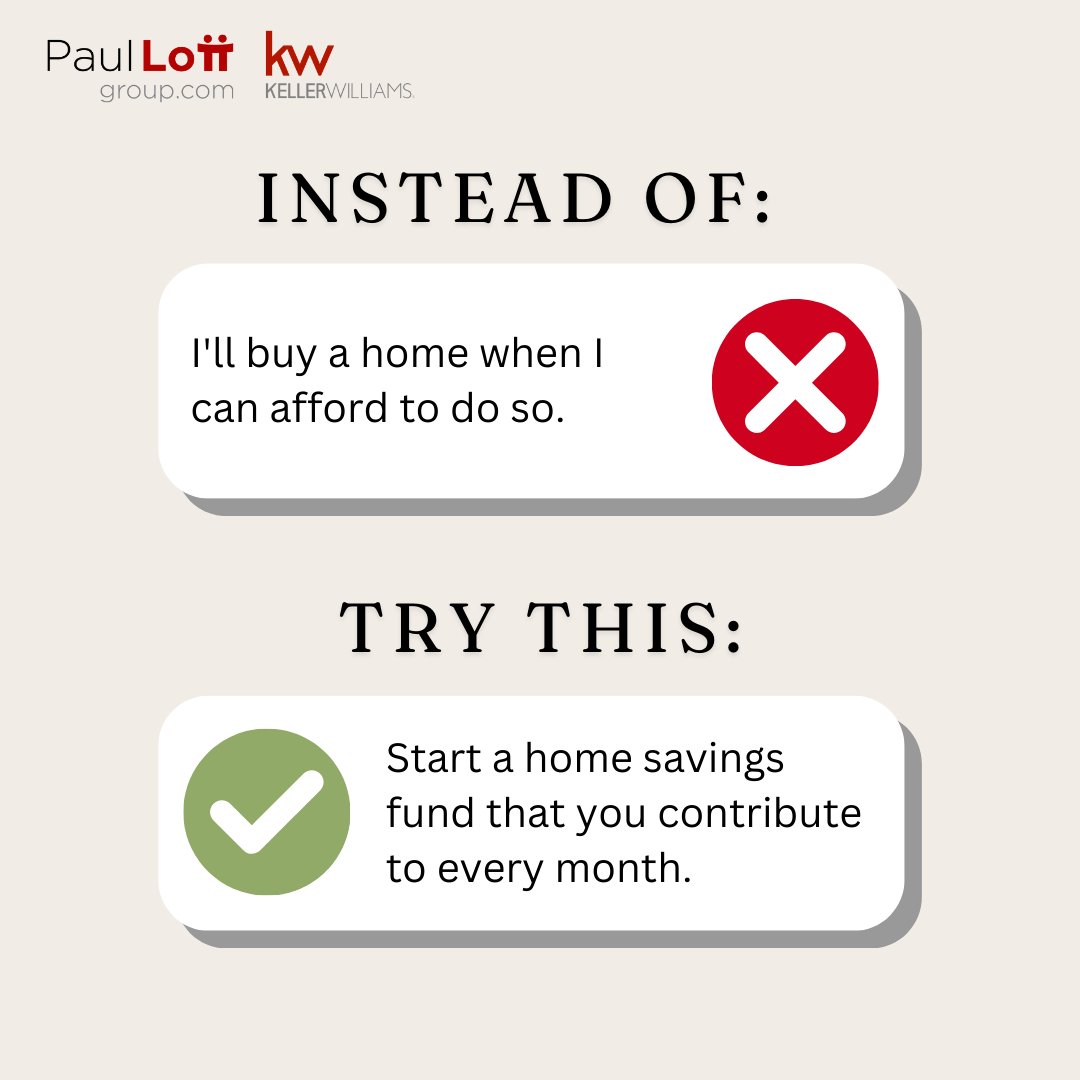 🏡 Don't Wait, Start Now! 🏡
Instead of saying, "I’ll buy a home when I can afford to do so," flip the script! Start a home savings fund today and watch your dream home get closer every month. Consistency is key—every little bit adds up! 💰✨

#FutureHomeowner #HomeSavings
