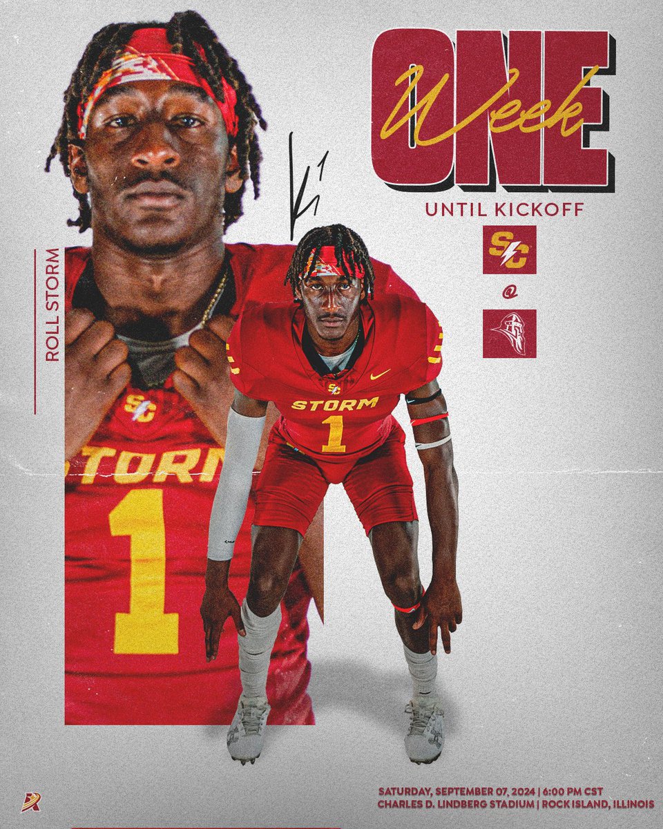 Only one week until we kick off our season in 𝙍𝙤𝙘𝙠 𝙄𝙨𝙡𝙖𝙣𝙙! 

#RollStorm