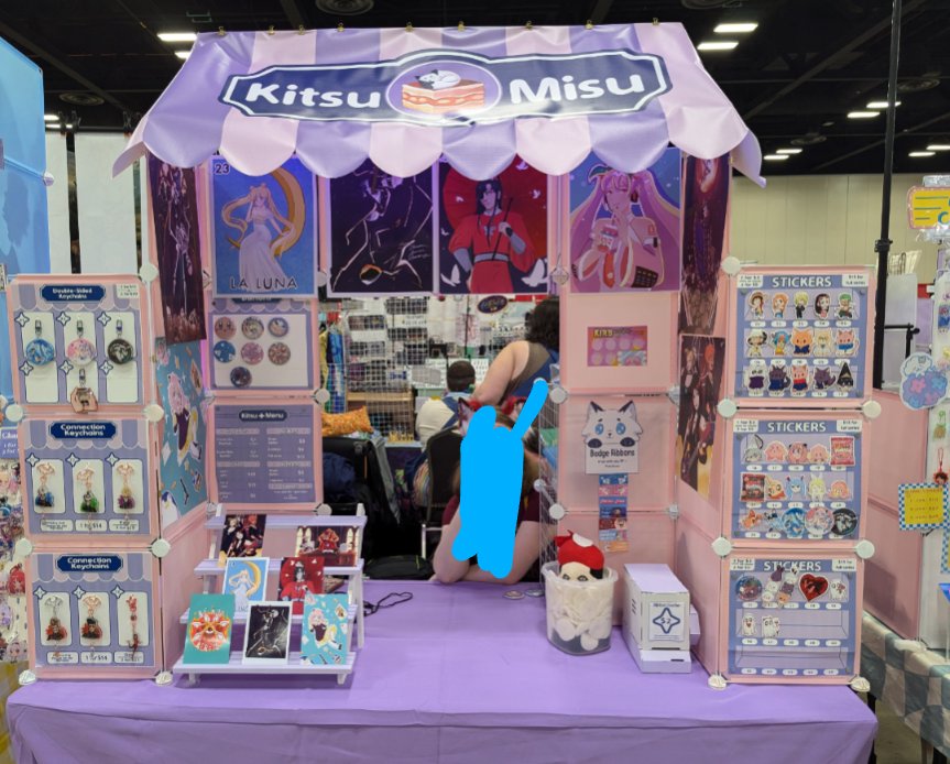 KitsuMisu's tweet image. The booth got an upgrade this year! Come by and see us at San japan