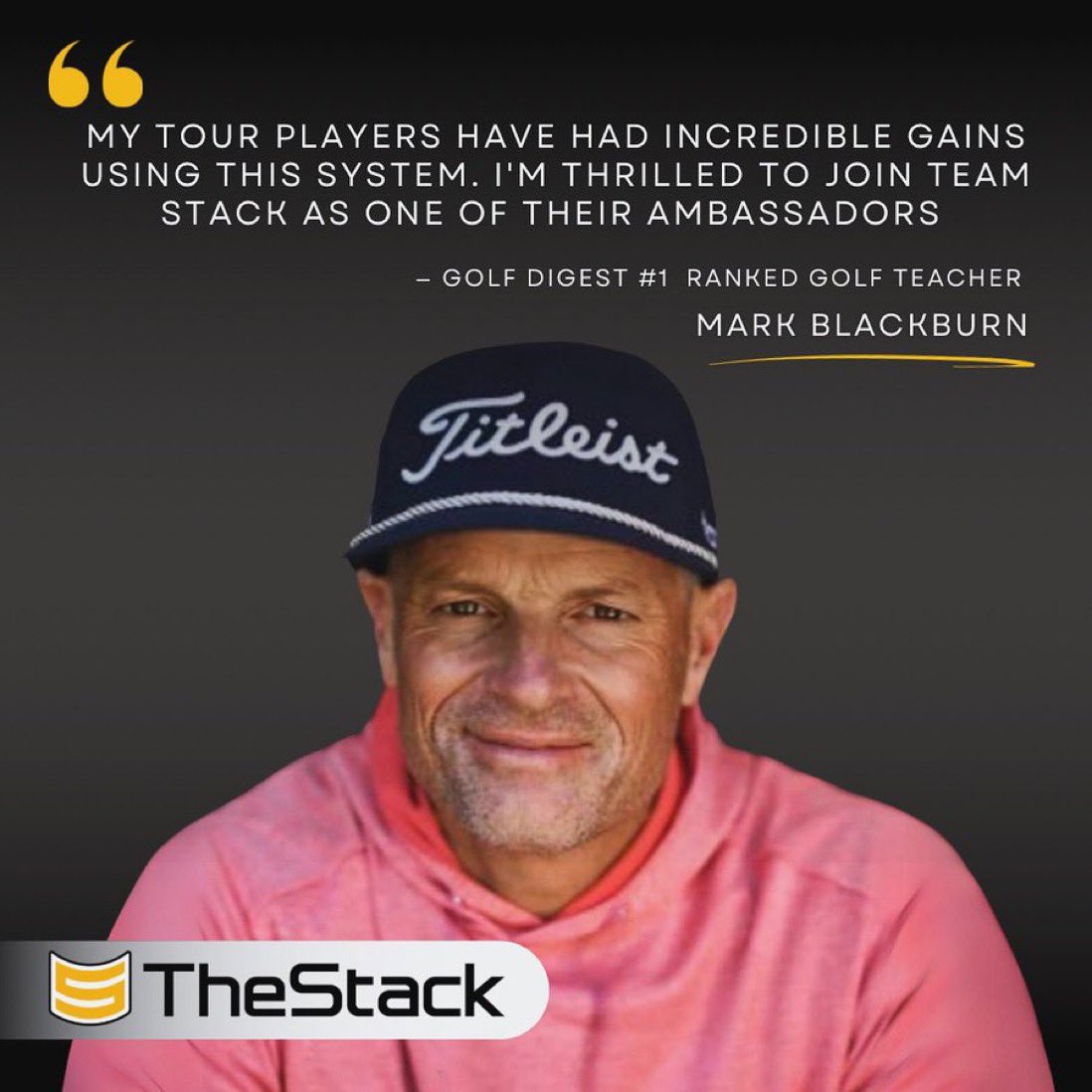 Golf Digest’s #1 Golf Teacher and proud Stack Ambassador, <a href="/blackburngolf/">Mark Blackburn</a> 

📸 JD Cuban -Golf Digest Photographer
