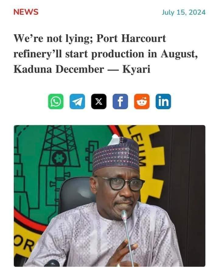 Today is August 31, 2024. Kyari , how market <a href="/nnpclimited/">NNPC Limited</a> <a href="/MKKyari/">Mele Kyari, OFR</a> <a href="/NTANewsNow/">NTANetwork</a> <a href="/BBC/">BBC</a> <a href="/cnnbrk/">CNN Breaking News</a> <a href="/cnni/">CNN International</a> <a href="/PeterObi/">Peter Obi</a> <a href="/renoomokri/">Reno Omokri</a> <a href="/fisayosoyombo/">'Fisayo Soyombo</a>