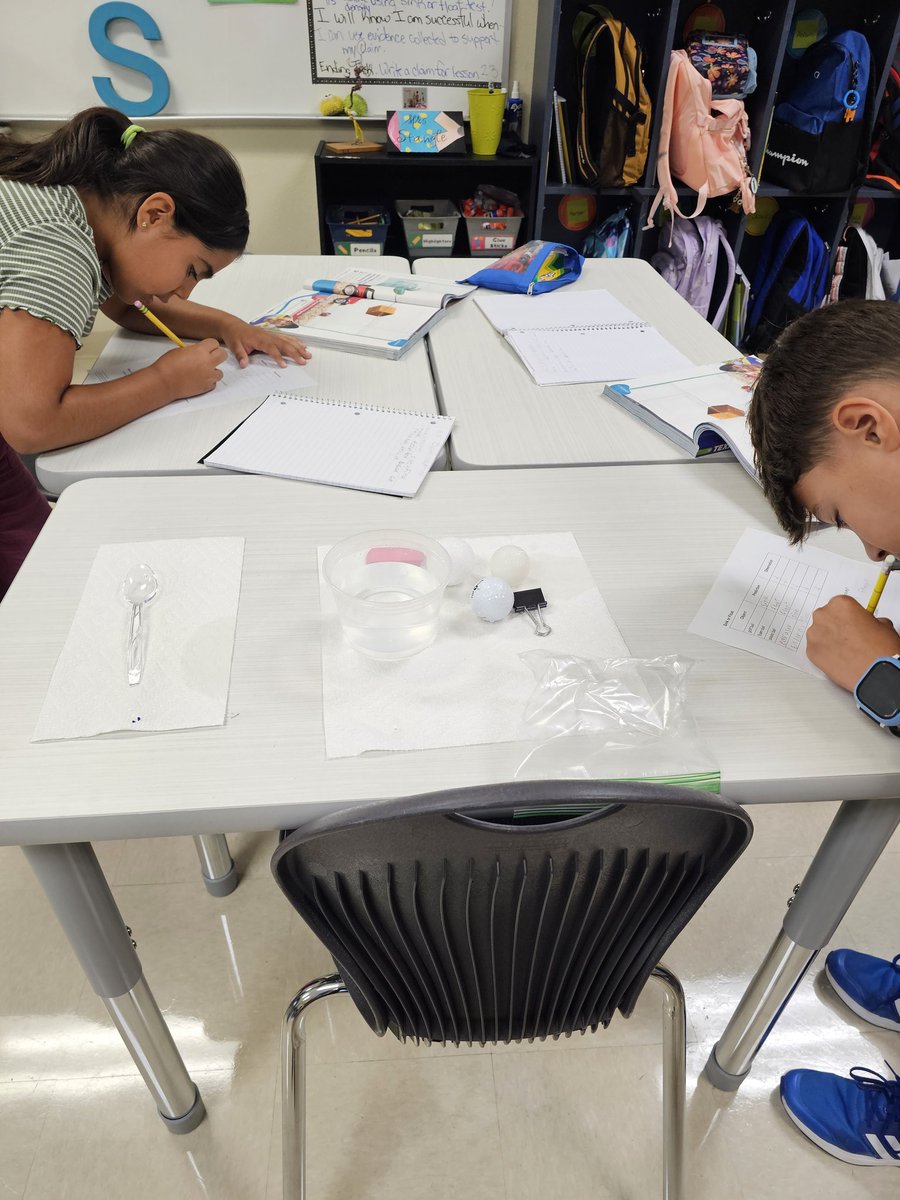 Exploring properties of matter in 4th grade! Will it sink or float and why?!