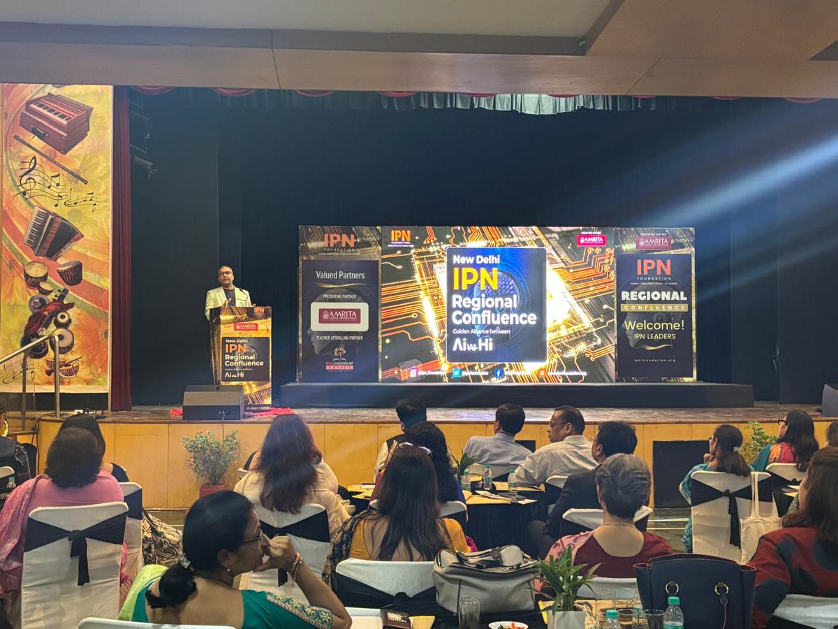 sdg4all's tweet photo. Unveiling the future of collaboration,
Mr. Gaurav Yadav, Founder & Moderator of IPN Forum, delivers the opening address at IPN Regional Confluence - New Delhi, exploring the transformative synergy of "AI vs HI - The Golden Alliance" #IPNConfluence #AIvsHI #GoldenAlliance" https://t.co/uxB587OQfU