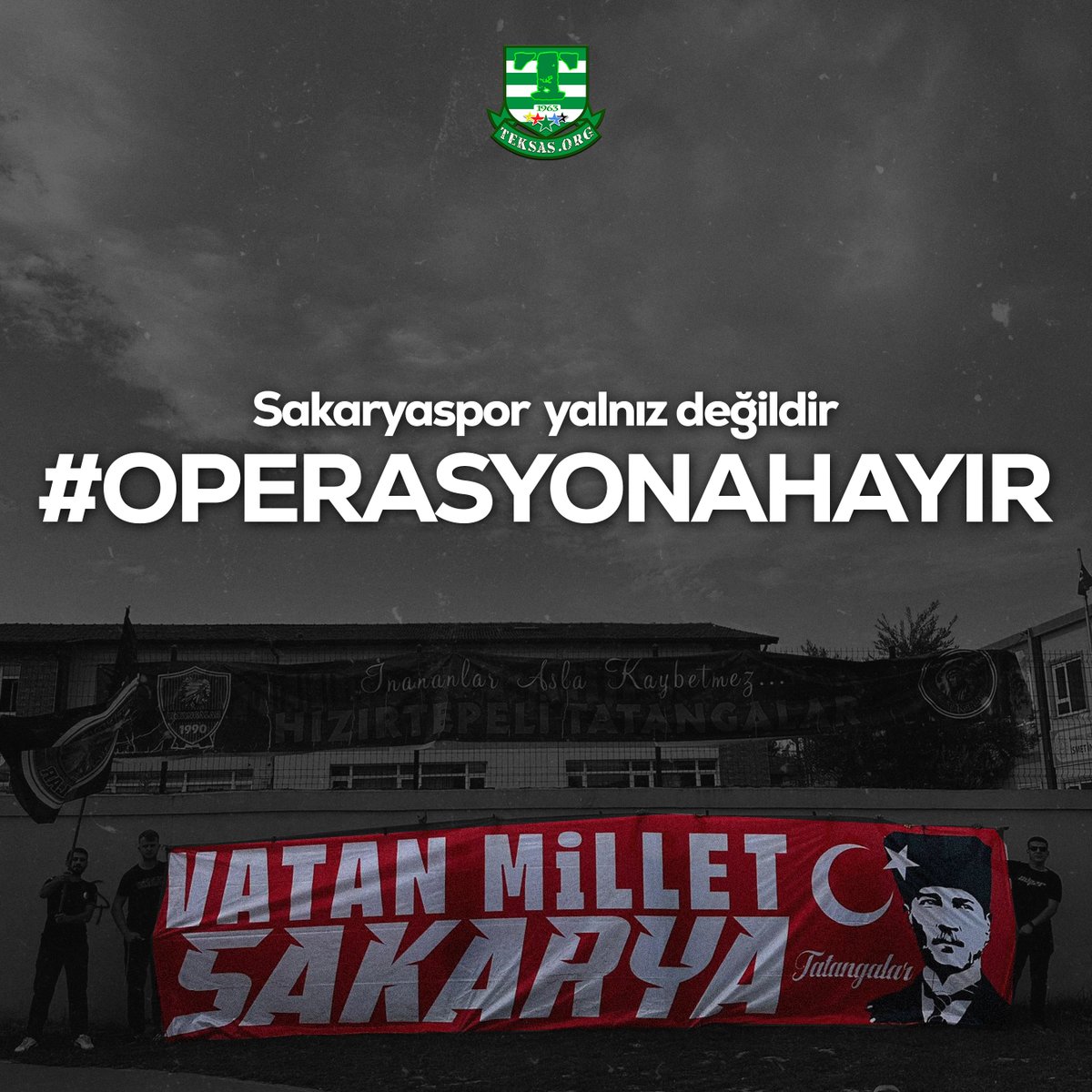 Sakaryaspor camiasını hedef alarak algı operasyonlarıyla onları zor duruma düşürmeye çalışanlar, amaçlarına asla ulaşamayacaklardır. Sakaryaspor yalnız değildir!
#OPERASYONAHAYIR