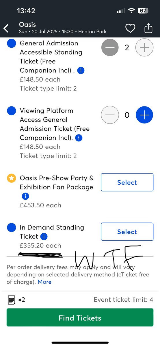 AStarIsBored's tweet image. A short story on Oasis tickets @TicketmasterUK @oasis #pisstake