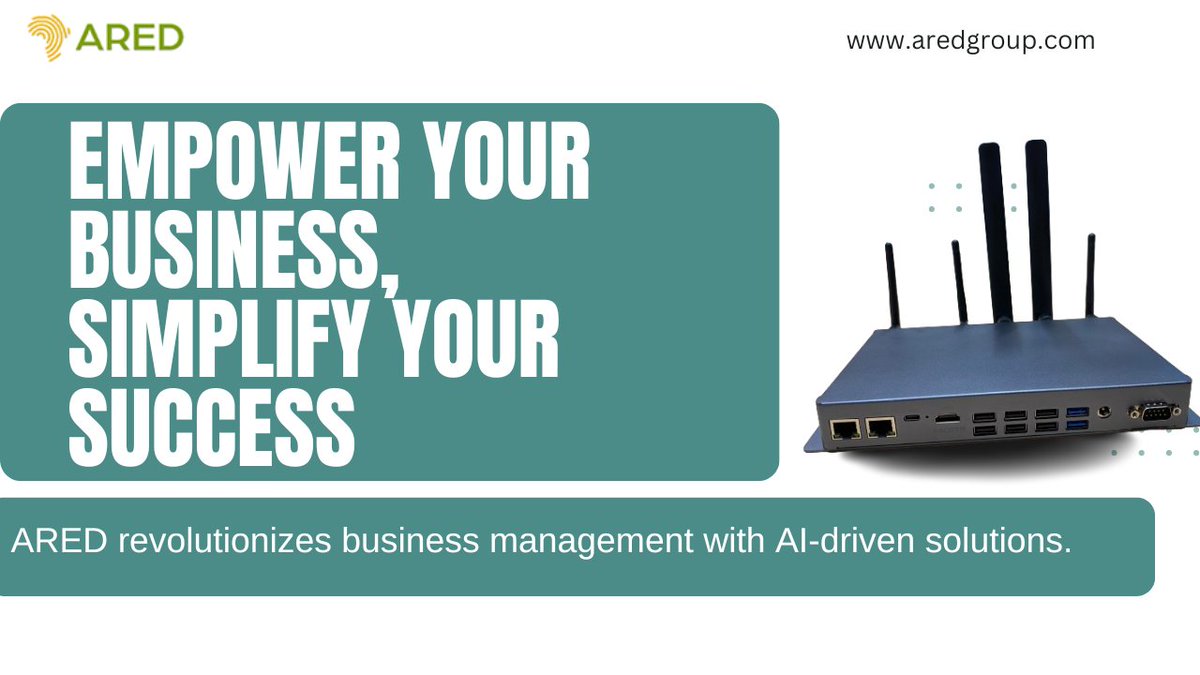 Transform your business with ARED's all-in-one AI-powered platform! 📊 Manage Wi-Fi, security cameras, and more—all from a single dashboard. Cut costs, boost efficiency, and gain powerful insights. #SmallBusiness #AI #TechInnovation