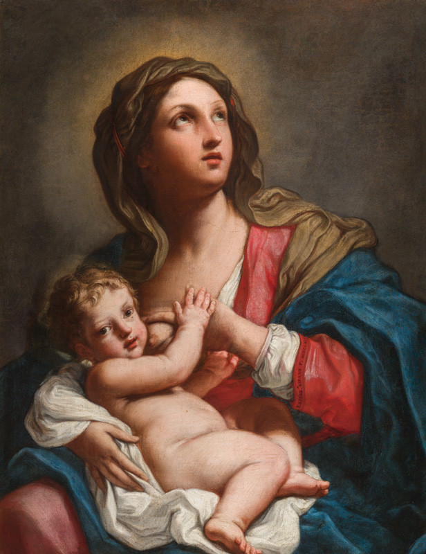 За заинтригуваните от кърменето на обществено място, препоръчвам традицията Madonna Lactans и специално: Unknown master 1207, Paolo de Giovanni Fei 1385,  Jean Fouquet 1452, и разбира се Elisabetta Sirani 1663.