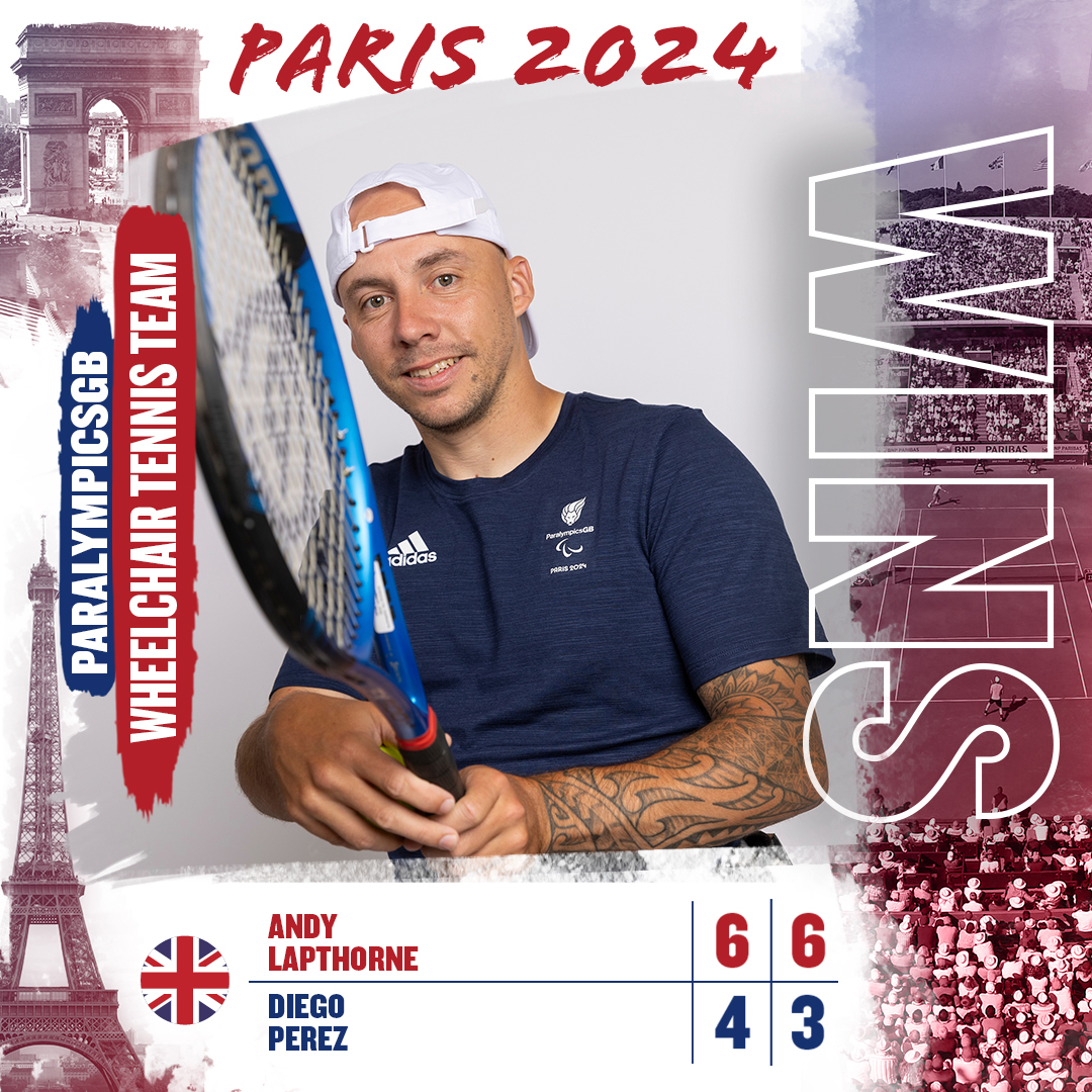 LTA (@the_lta) on Twitter photo π <a href="/AndyLapthorne/">Andy Lapthorne</a> begins with a win in Paris!
#BackTheBrits π¬π§ |Β #Paralympics π <a href="/AndyLapthorne/">Andy Lapthorne</a> begins with a win in Paris!
#BackTheBrits π¬π§ |Β #Paralympics