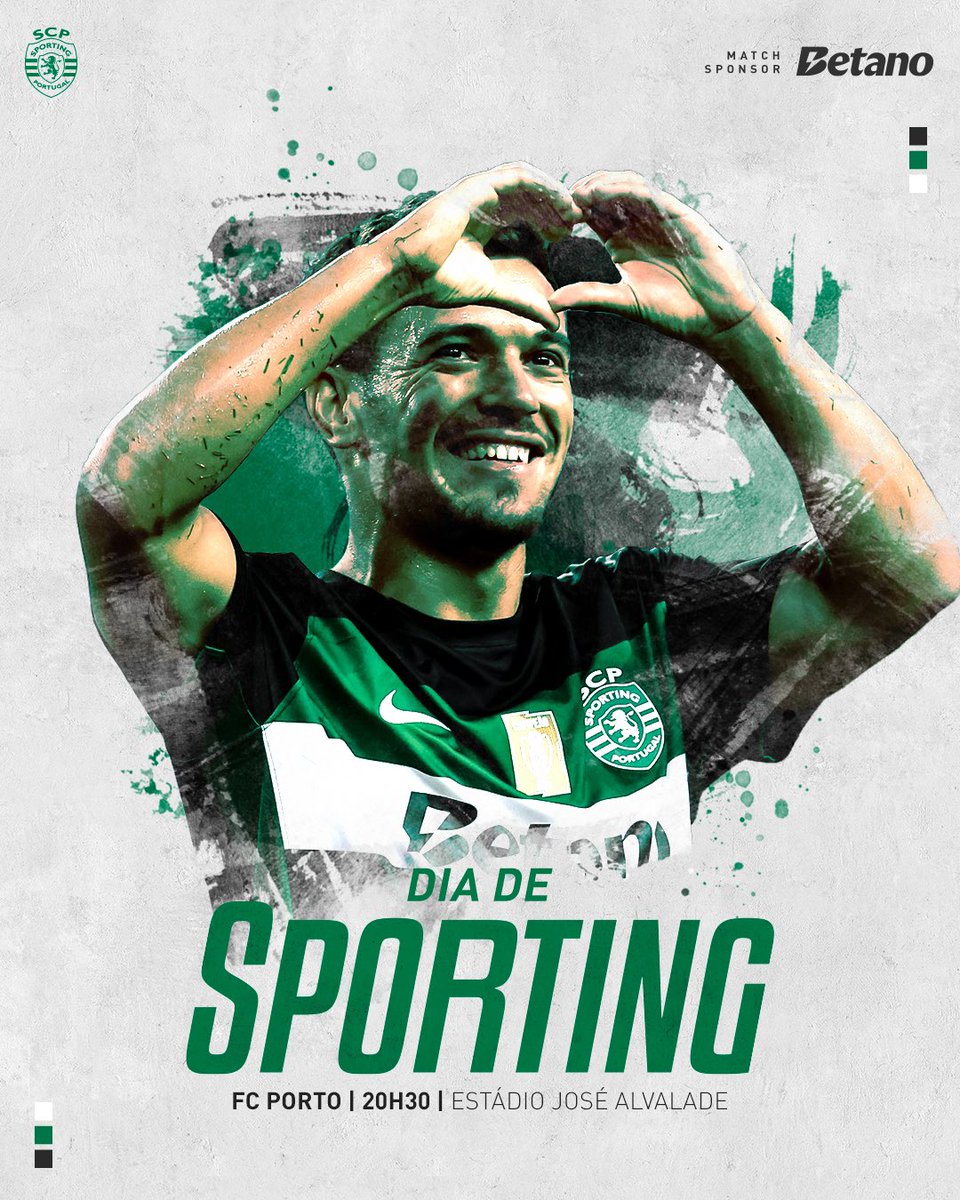 É dia de Clássico, é 𝐃𝐈𝐀 𝐃𝐄 𝐒𝐏𝐎𝐑𝐓𝐈𝐍𝐆 🦁

Vemo-nos em Alvalade, Sportinguistas 🫡