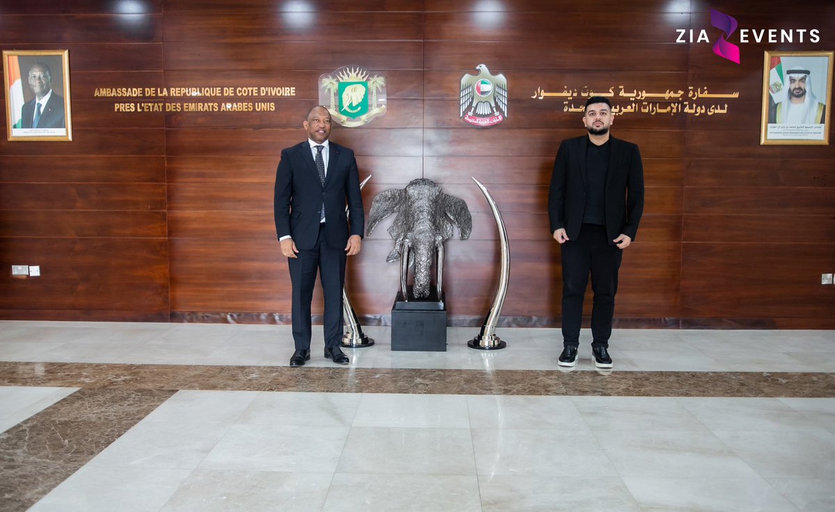 uaesiam's tweet photo. I had the honor of being invited to the Côte d’Ivoire Embassy in Abu Dhabi, where I met with His Excellency DIABY Vacaba, Ambassador of the Republic of Côte d’Ivoire to the United Arab Emirates. Our discussions centered around the integration of AI and educational EdTech. https://t.co/aPgzpQD0Xq