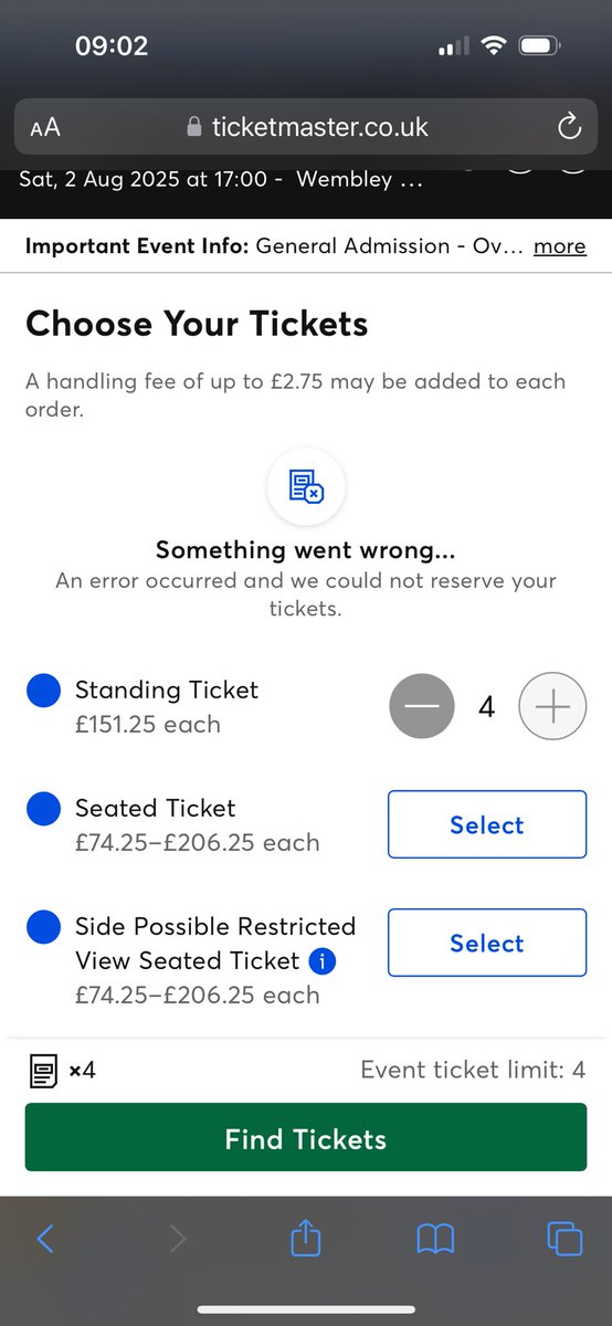 kimbo_sofo's tweet photo. I give up @TicketmasterUK https://t.co/F034KaBWuE