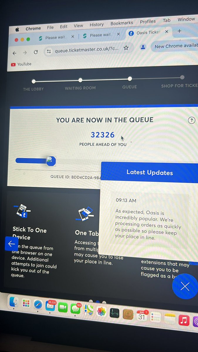 jessscullion's tweet photo. @TicketmasterUK @TicketmasterCS been in this queue for 40 mins almost and it hasn’t even gone down 10,000. And i’m one of the luckier ones who were able to access the website &amp;login before 9am. If you had a better bot detector people may actually stand a chance getting tickets https://t.co/naoKs7B5cq