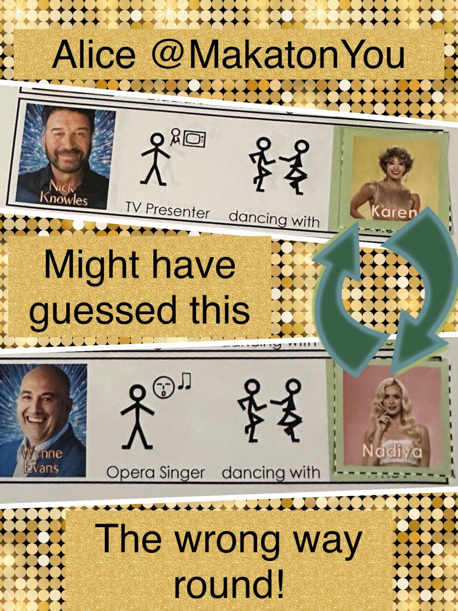Hello to Alice (@makatonyou) on Twitter photo Alice has guessed the <a href="/bbcstrictly/">BBC Strictly ✨</a> pairings -she may have got this the wrong way round! What do you think? <a href="/MrNickKnowles/">Nick Knowles</a> <a href="/NadiyaBychkova/">Nadiya Bychkova</a> <a href="/karen_hauer/">Karen Hauer</a> @wynneevans 🪩💃🏿🕺#StrictlySigning #ThankYou
<a href="/SCD_Live_Tour/">SCD_Live_Tour</a> <a href="/SCDband/">SCD Band 💙</a> <a href="/Donaheys/">Donaheys</a> <a href="/STheatreCo/">Strictly Theatre Co</a> <a href="/StrictlyPros/">SCD Professionals</a> <a href="/makaton/">makaton</a> <a href="/mencap_charity/">Mencap</a> Alice has guessed the <a href="/bbcstrictly/">BBC Strictly ✨</a> pairings -she may have got this the wrong way round! What do you think? <a href="/MrNickKnowles/">Nick Knowles</a> <a href="/NadiyaBychkova/">Nadiya Bychkova</a> <a href="/karen_hauer/">Karen Hauer</a> @wynneevans 🪩💃🏿🕺#StrictlySigning #ThankYou
<a href="/SCD_Live_Tour/">SCD_Live_Tour</a> <a href="/SCDband/">SCD Band 💙</a> <a href="/Donaheys/">Donaheys</a> <a href="/STheatreCo/">Strictly Theatre Co</a> <a href="/StrictlyPros/">SCD Professionals</a> <a href="/makaton/">makaton</a> <a href="/mencap_charity/">Mencap</a>