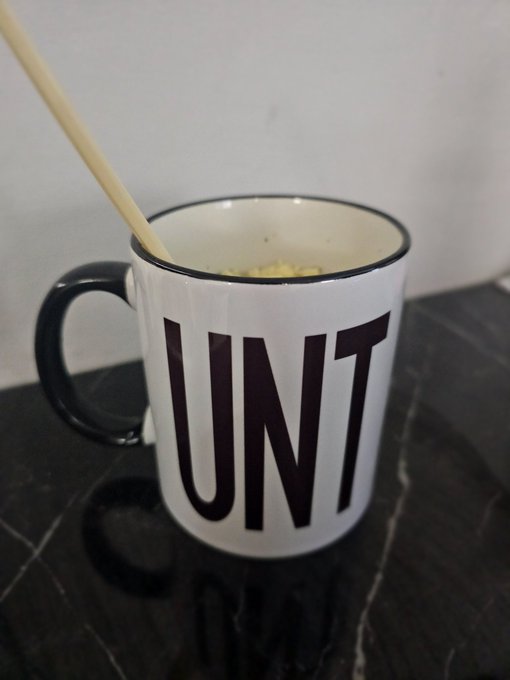 Having a cup of noodles in my new cup that someone gifted me via Throne 😂 https://t.co/GZid6PmgXi