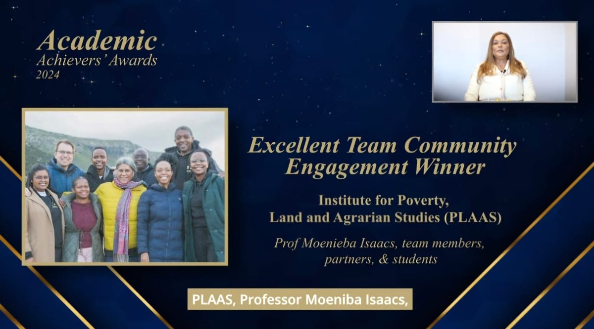 🙌🏾🎉 ANNOUNCEMENT! We are thrilled to have won the Academic Achievers' Award for Excellent Team Community Engagement at <a href="/UWConline/">UWC</a>! We are so grateful to be acknowledged for our #LivingLandscapesInAction team's powerful work on conservation and social justice.