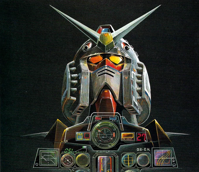 大河原先生のRX-78関連イラストを4点ほど。(画像3枚目はサイン会でサインをいただいたものです。)個人的には画像4枚目が独特の雰囲気で良いなぁ、と思います#大河原邦男 #ガンダム 