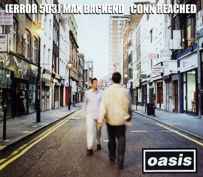 Screw this! I preferred Blur anyway!
#noasis
#Oasis25