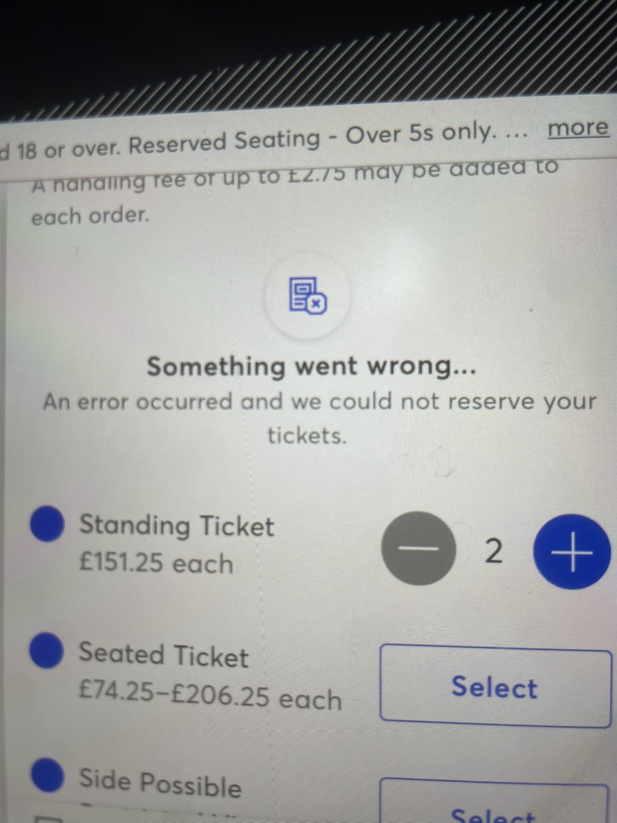 HarryC1110's tweet photo. Is anybody else getting this problem when trying to get tickets from ticketmaster https://t.co/Hnf11gsMi2