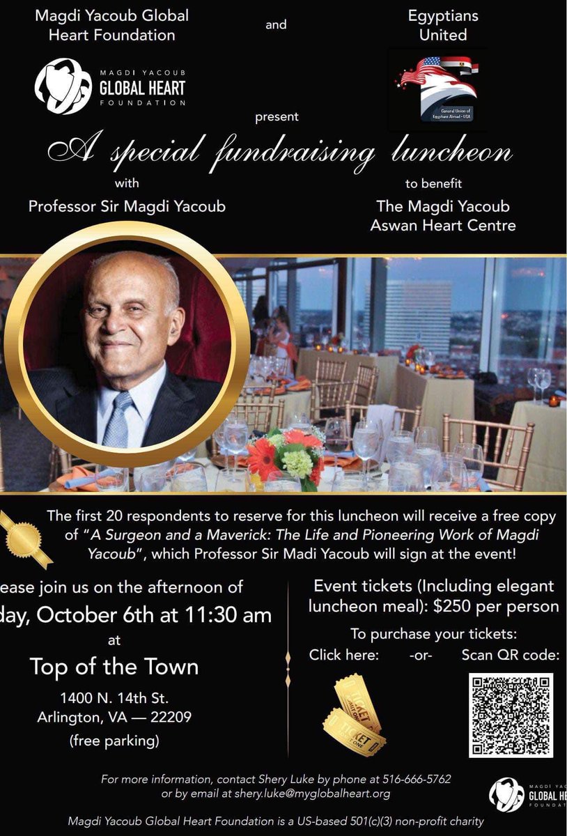 US friends.. support Egyptian and African pediatric cardiac patients, with none the less than Dr Magdy Yacoub
Aswan Heart Centre