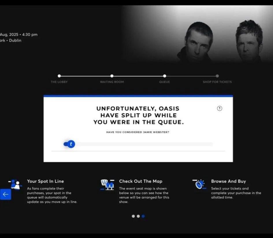 Impossible to get tickets #Oasis25