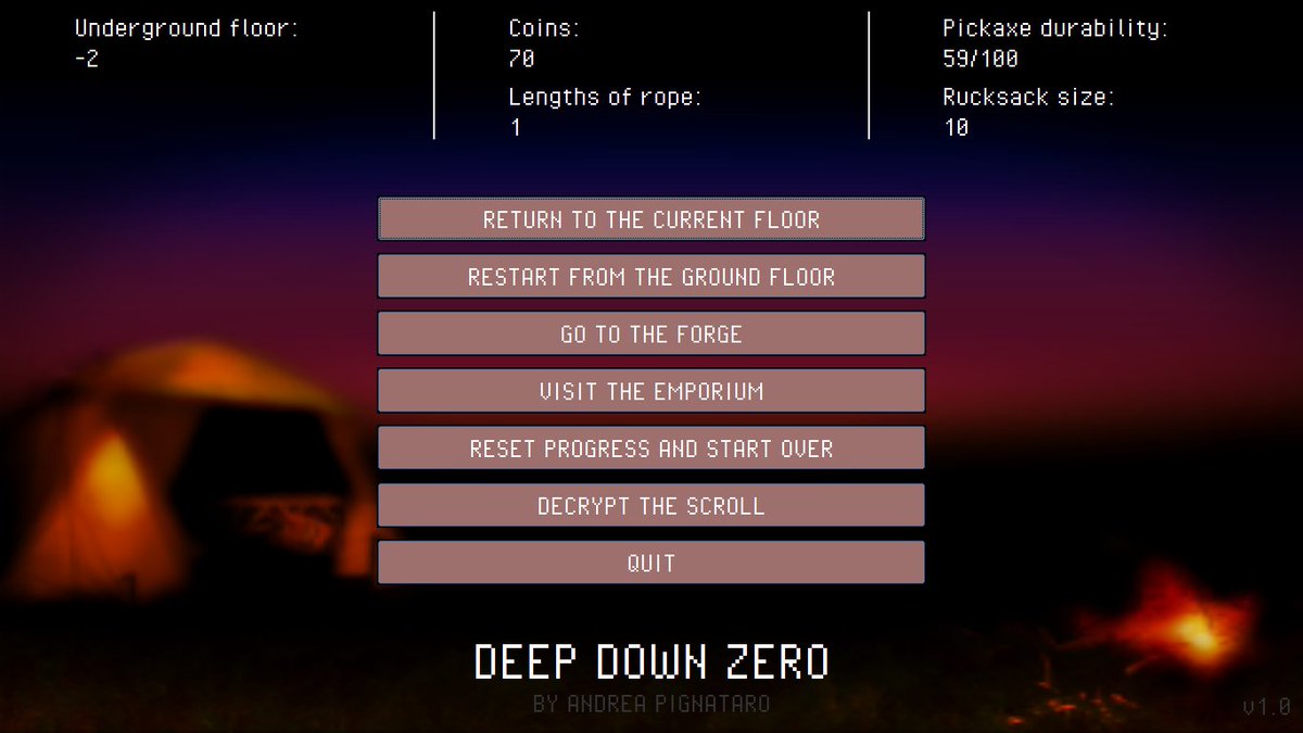 It's true, #DeepDownZero is a slow burner, but that's exactly how it establishes the context of your actions, which is not as trivial as it may seem. 🤫
I mean, even these screenshots are just a tiny part of the "whole picture"... 👀

approductions.itch.io/deep-down-zero

#screenshotsaturday