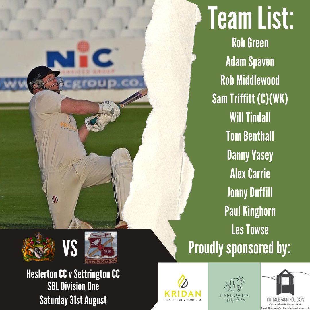 Your Heslerton side to close out the 2024 season.

#HCC