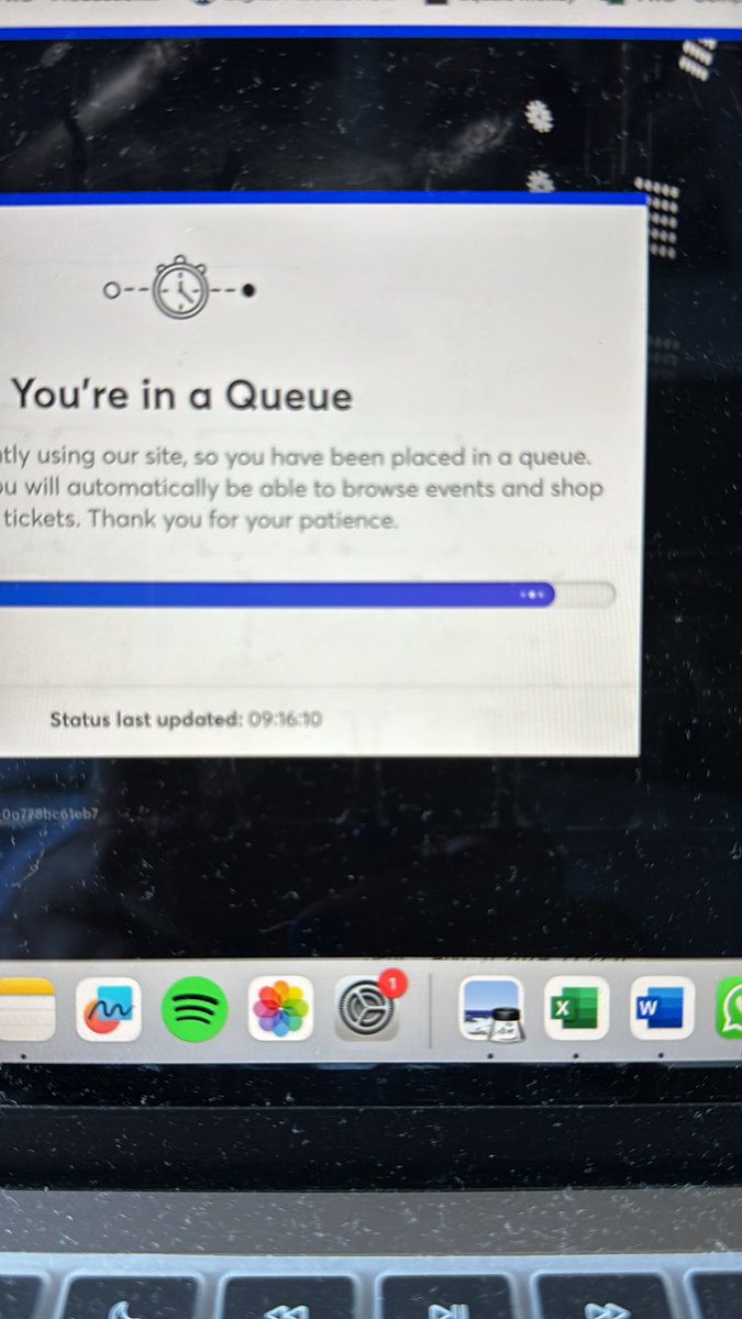 So close yet feels so far… this is still just the queue to get on Ticketmaster, if I then end up in another queue I may lose my shit #oasis2025
