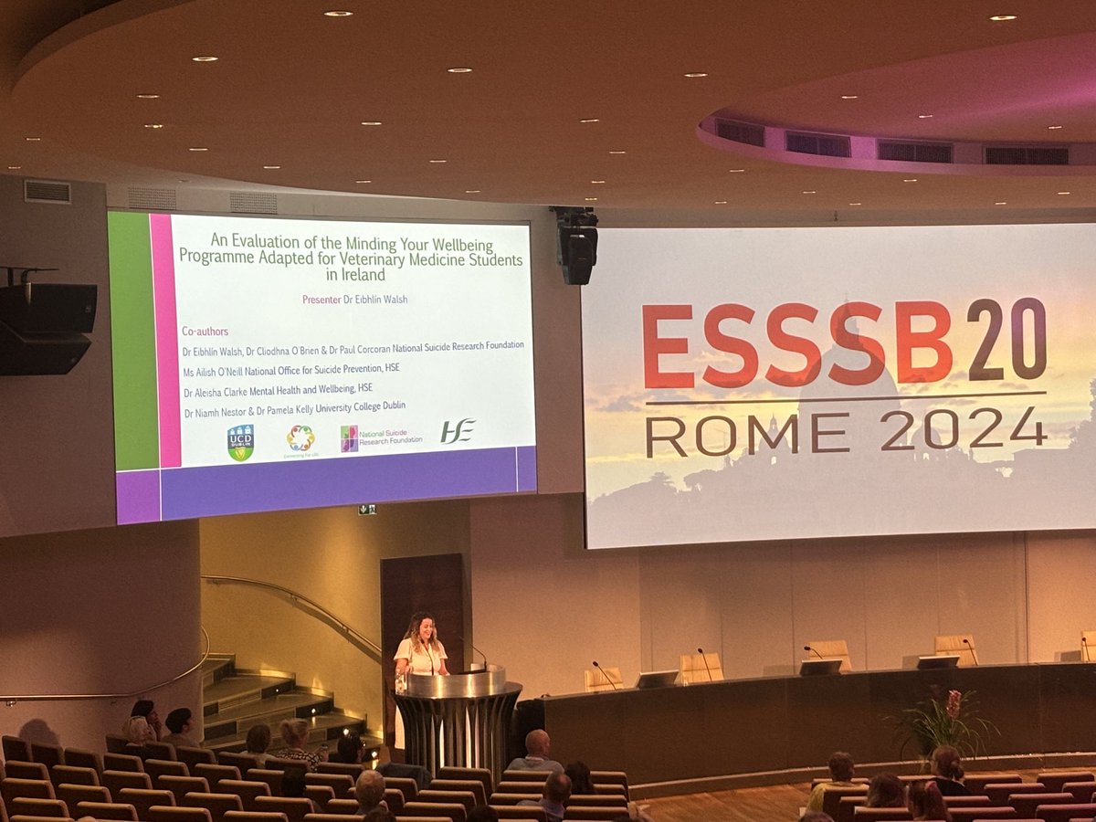 Isabela Troya (@isabelatroyaphd) on Twitter photo <a href="/Eibhlin_W/">Eibhlin Walsh, PhD</a> presenting her PhD at #esssb20 on Evaluation of the minding your wellbeing programme adapted for veterinary medicine students in Ireland. Excellent presentation and important research <a href="/NSRFIreland/">National Suicide Research Foundation</a> <a href="/Eibhlin_W/">Eibhlin Walsh, PhD</a> presenting her PhD at #esssb20 on Evaluation of the minding your wellbeing programme adapted for veterinary medicine students in Ireland. Excellent presentation and important research <a href="/NSRFIreland/">National Suicide Research Foundation</a>