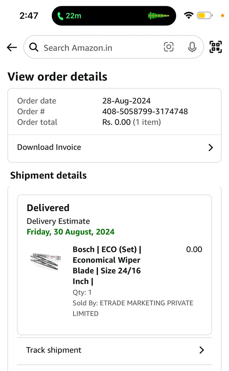 RamRspk's tweet photo. @amazonIN @AmazonHelp 
Fraud alert .product not delivered but since one day showing delivered on app.
Very bad experience @JeffBezos 
Pathetic service.better order from @Flipkart @flipkartsupport https://t.co/sZkxSPvRwq