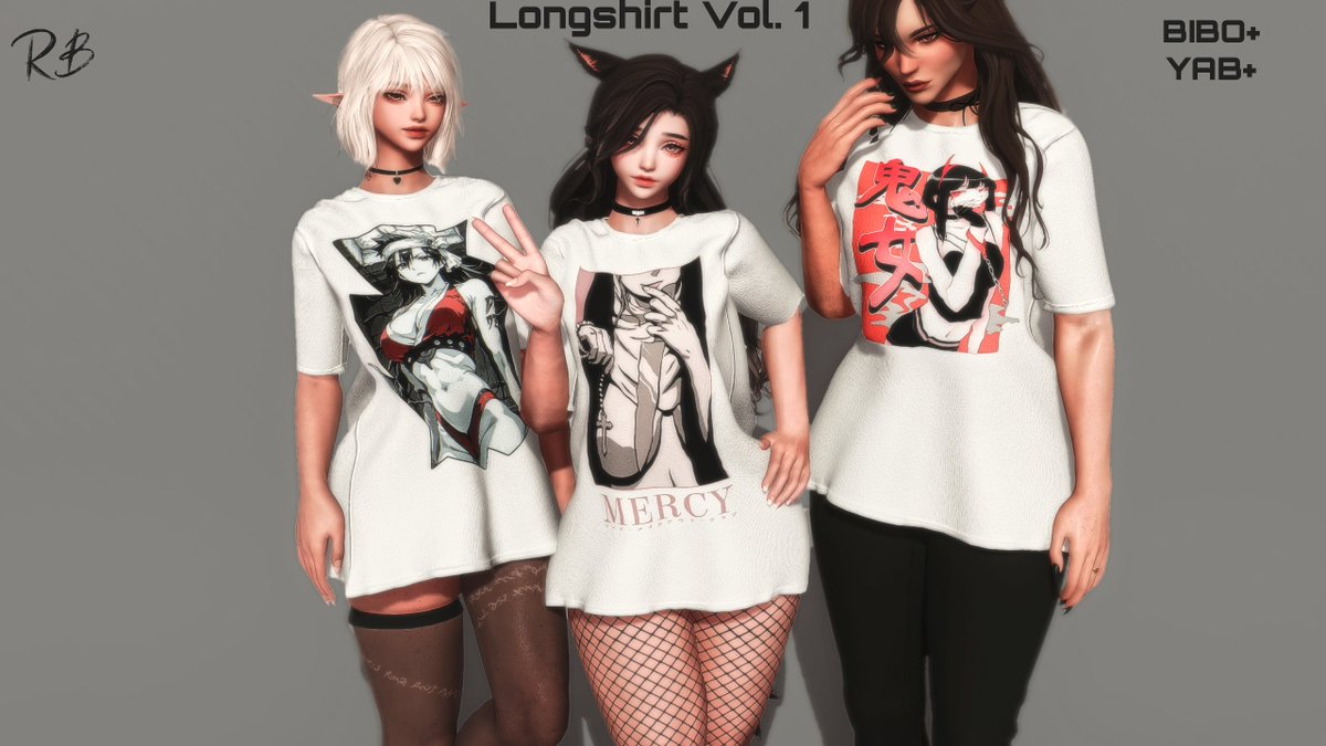 ReggaeBushXIV's tweet photo. Hey y'all got another retexture for the gals out there. The world needs more baggy clothing and this one comes in BIBO+ and YAB sizes with Thicc options. Hope you all enjoy ❤️ 
DL: https://t.co/MbCgai5Pmh
Models: @foxnamedmaze CattyBush @VossaXIV
#bushmods | #ariiangelicposes https://t.co/3KjVEWds0o