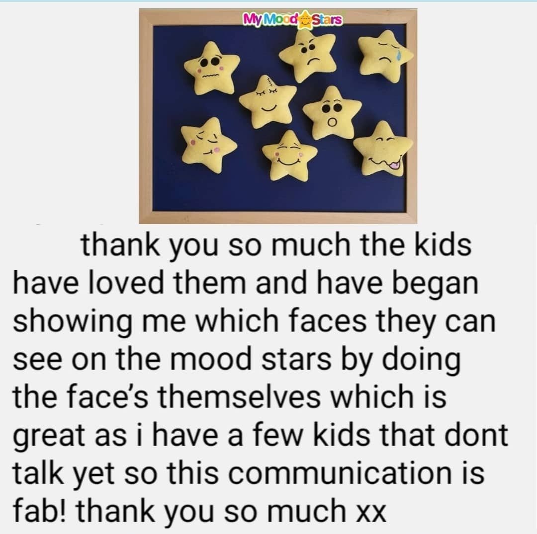 "After 10 minutes of Circle Time with My Mood Stars, the children left feeling heard and unburdened and ready to focus on the day ahead."

You need these!
Always 20% off for Eary Years practitioners with the online code EYFS23 
#EarlyYears #Back2School
mymoodstars.co.uk