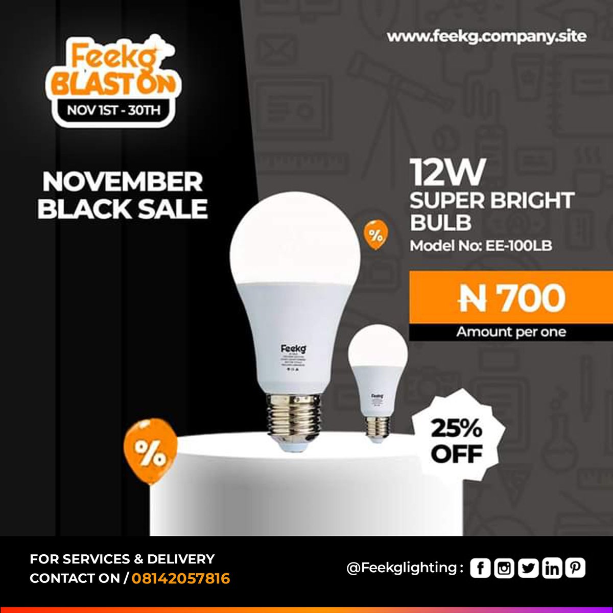 Feekglighting's tweet photo. November black Sales is here again light up on cheap with 25% Off when you purchase any of our lighting fixtures via our official website or local store. for more info please check https://t.co/xe93HCPa1z 
#novembersales #blacksale #supeebright #lighting #fixures #seasom https://t.co/toxL1skoLA