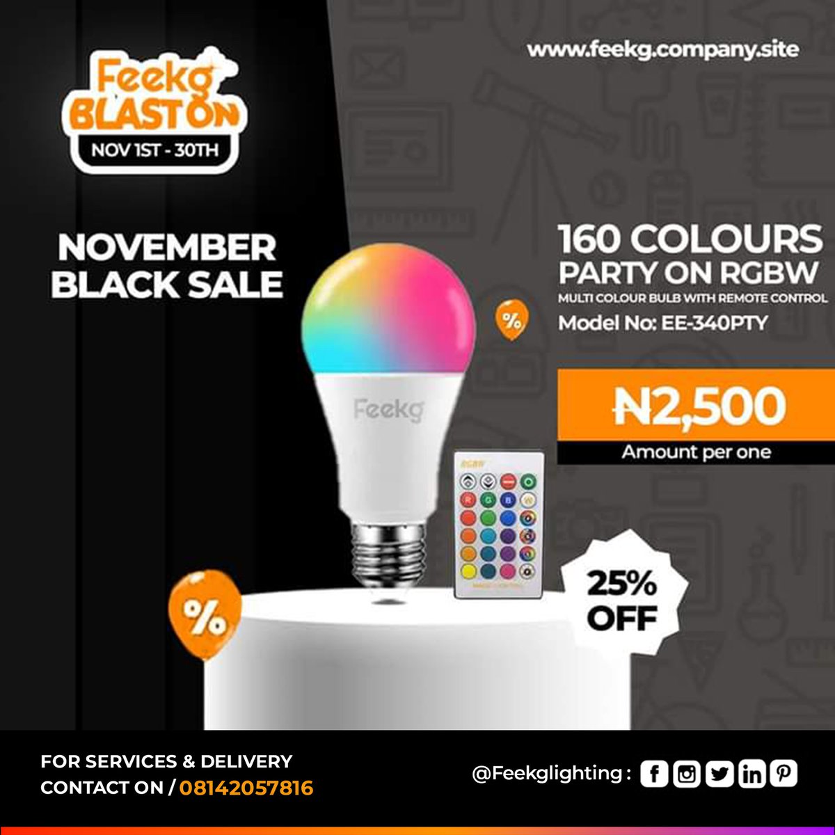 Feekglighting's tweet photo. November black Sales is here again light up on cheap with 25% Off when you purchase any of our lighting fixtures via our official website or local store. for more info please check https://t.co/xe93HCPa1z 
#novembersales #blacksale #supeebright #lighting #fixures #seasom https://t.co/toxL1skoLA
