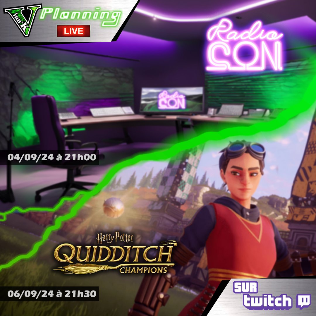 VinnK9's tweet photo. -- ᑭᒪᗩᑎᑎIᑎG --

⚡ Mercredi 4 septembre à 21h00, live sur 𝙍𝘼𝘿𝙄𝙊 𝘾*𝙉 @gabin_zanetti 
⚡ Vendredi 6 septembre à 21h30, live sur 𝙃𝘼𝙍𝙍𝙔 𝙋𝙊𝙏𝙏𝙀𝙍 𝙌𝙐𝙄𝘿𝘿𝙄𝙏𝘾𝙃 𝘾𝙃𝘼𝙈𝙋𝙄𝙊𝙉𝙎

https://t.co/2t3KPSXsS2

#vinnk #radiocon #harrypotterquidditch https://t.co/cCge7EqIin