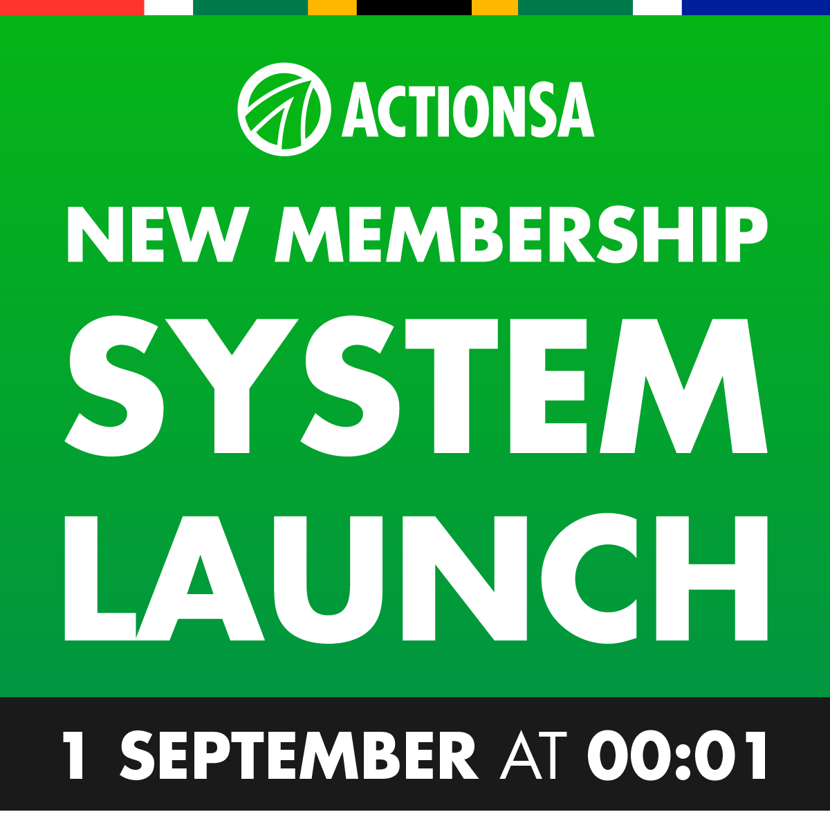 Action4SA's tweet photo. 📢 We are officially launching our brand new ActionSA Membership System this Sunday - 1 September 2024.

We call on all South Africans who want to fix their country to apply for new ActionSA membership, and be part of the action that changes South Africa! 🇿🇦 https://t.co/ghJV5ojod3