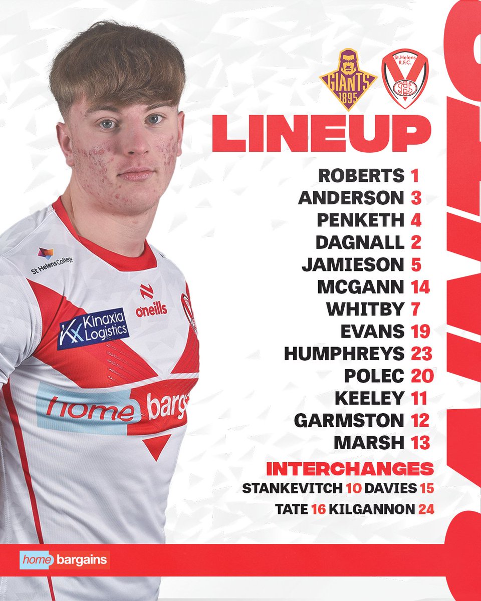 Saints1890's tweet image. 📋 Academy Team News!

Ahead of their final regular game of the season, this is the side Derek Traynor has named to face @WTrinityRL this afternoon!

#COYS