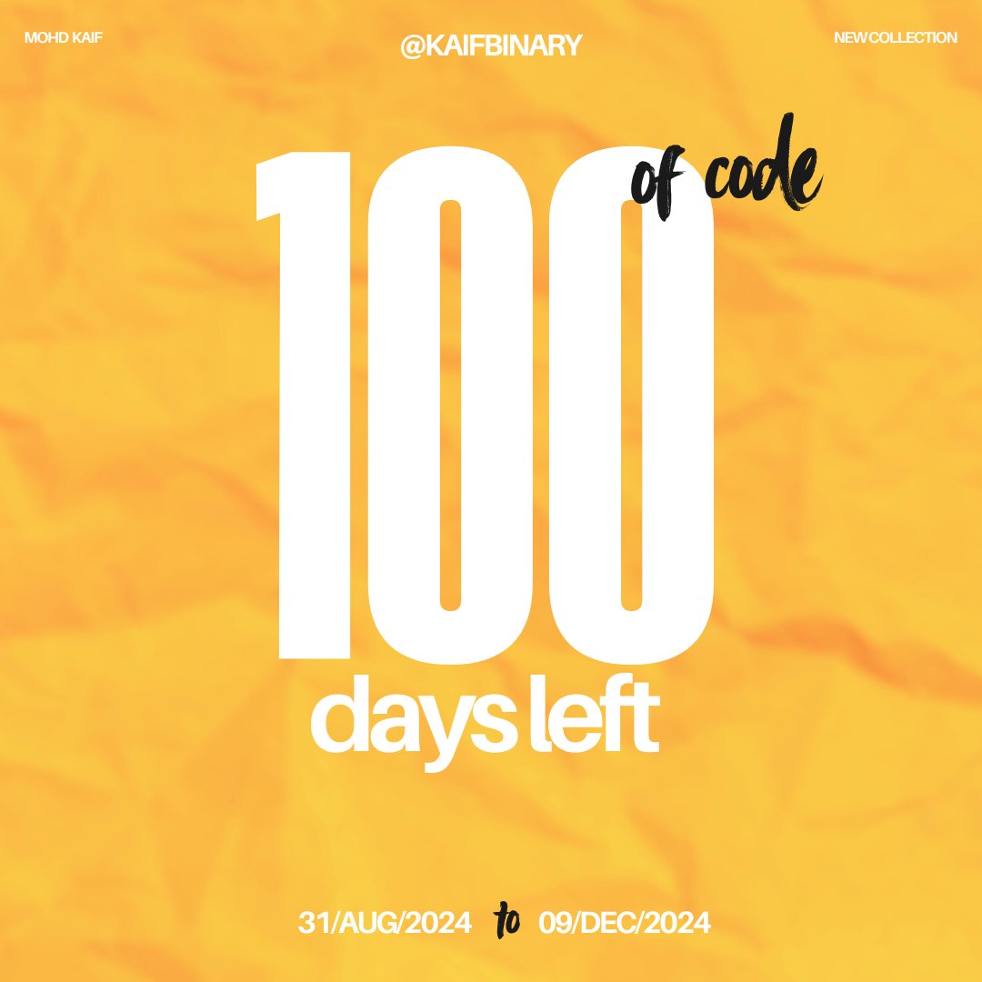🚀 Kicking off a 100-day #JavaScriptChallenge! I’ll be diving into the fundamentals, tackling advanced concepts, mastering the DOM, and building projects. Ready to push my coding skills to the next level. 
Got tips or resources? Drop them below! 💻🔥 #100DaysOfCode #JavaScript